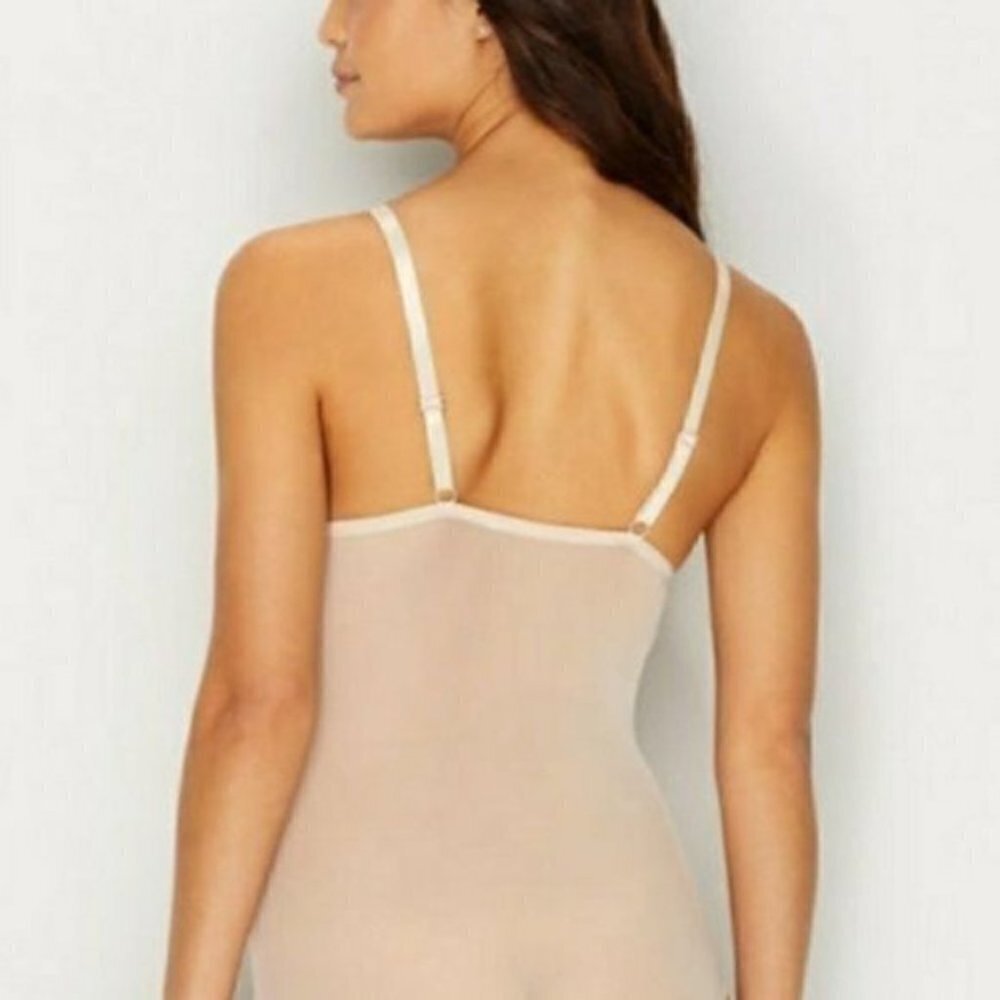 Flora Nude Bodysuit Mesh Lace Plunge Intimate - Picture 2 of 4